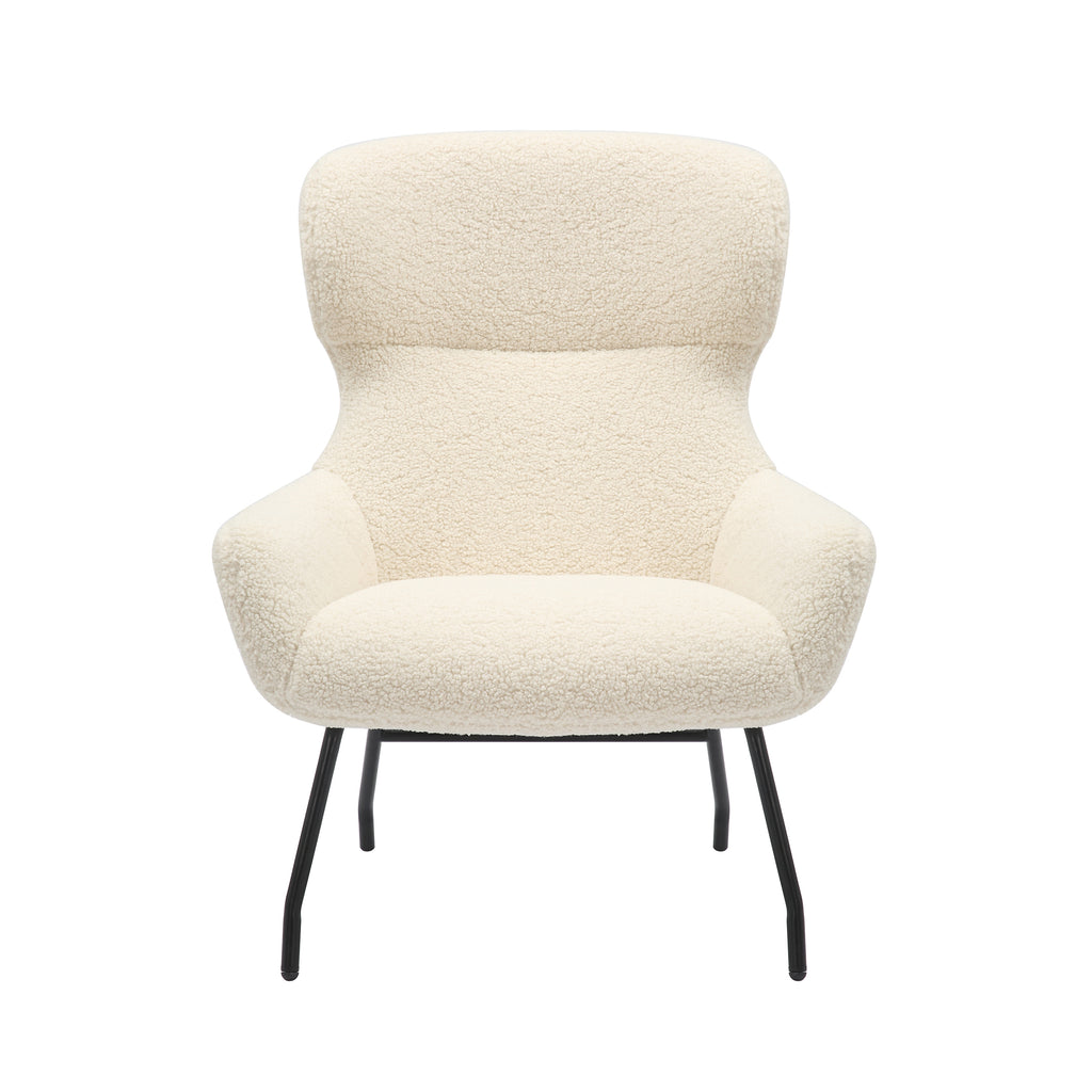 Sales Fever - Sessel und Hocker Set Teddyfell Beige
