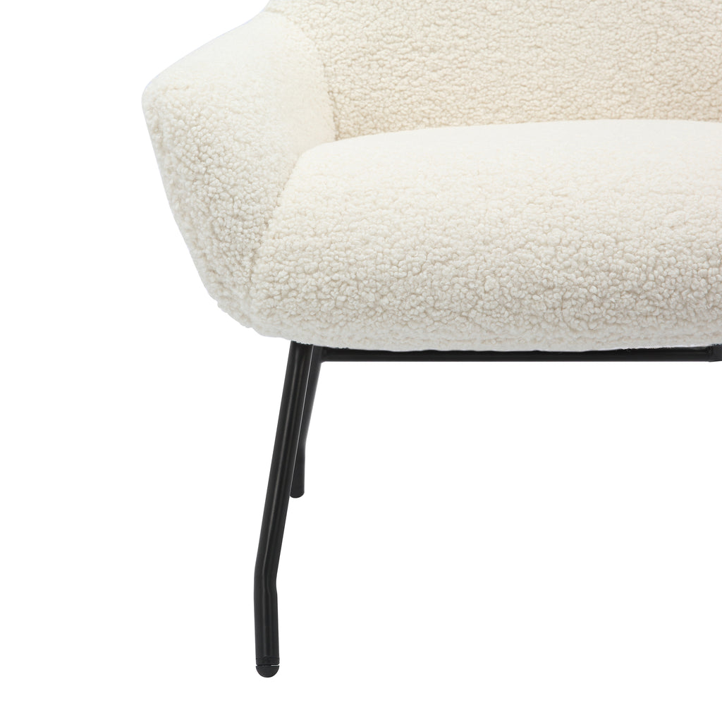 Sales Fever - Sessel und Hocker Set Teddyfell Beige