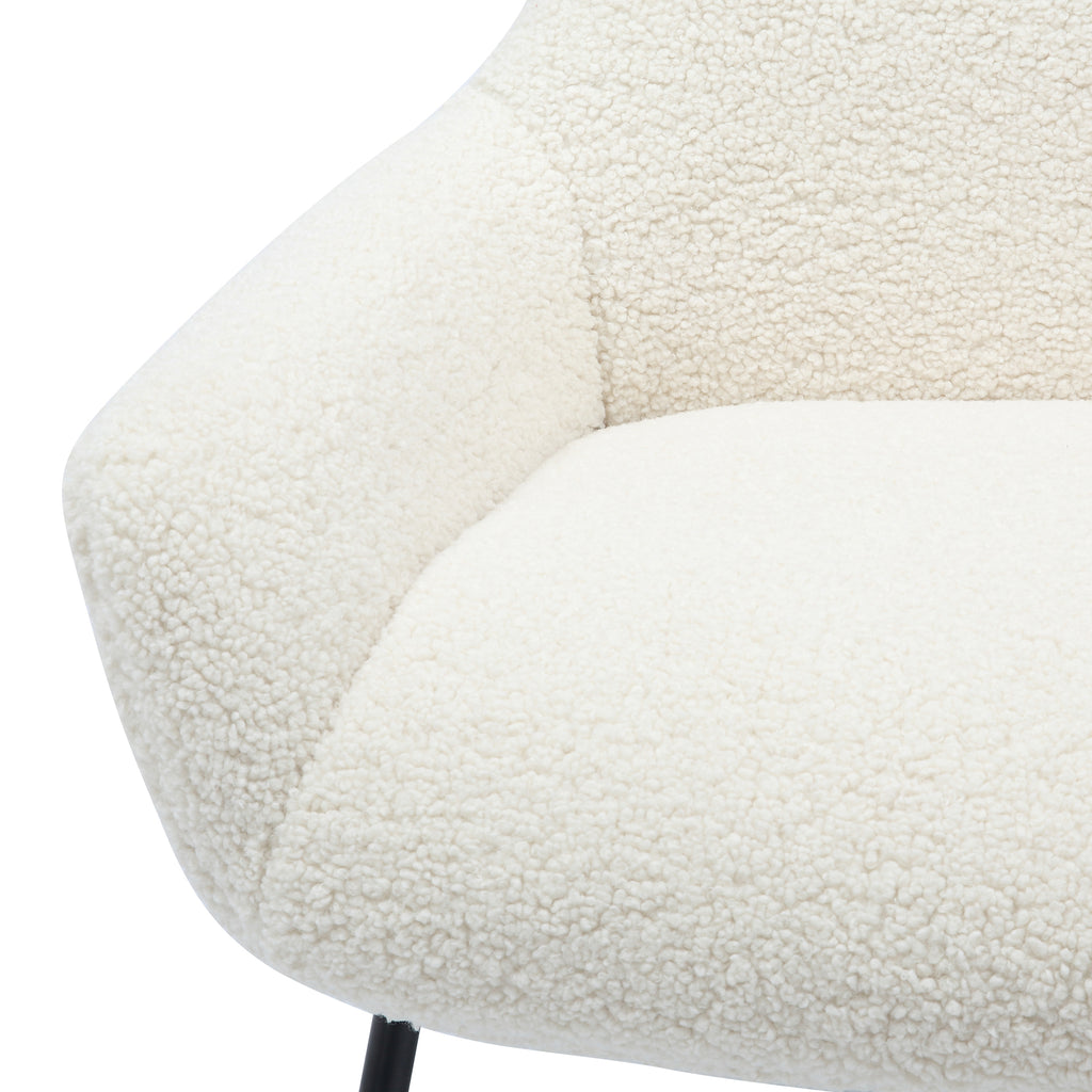 Sales Fever - Sessel und Hocker Set Teddyfell Beige