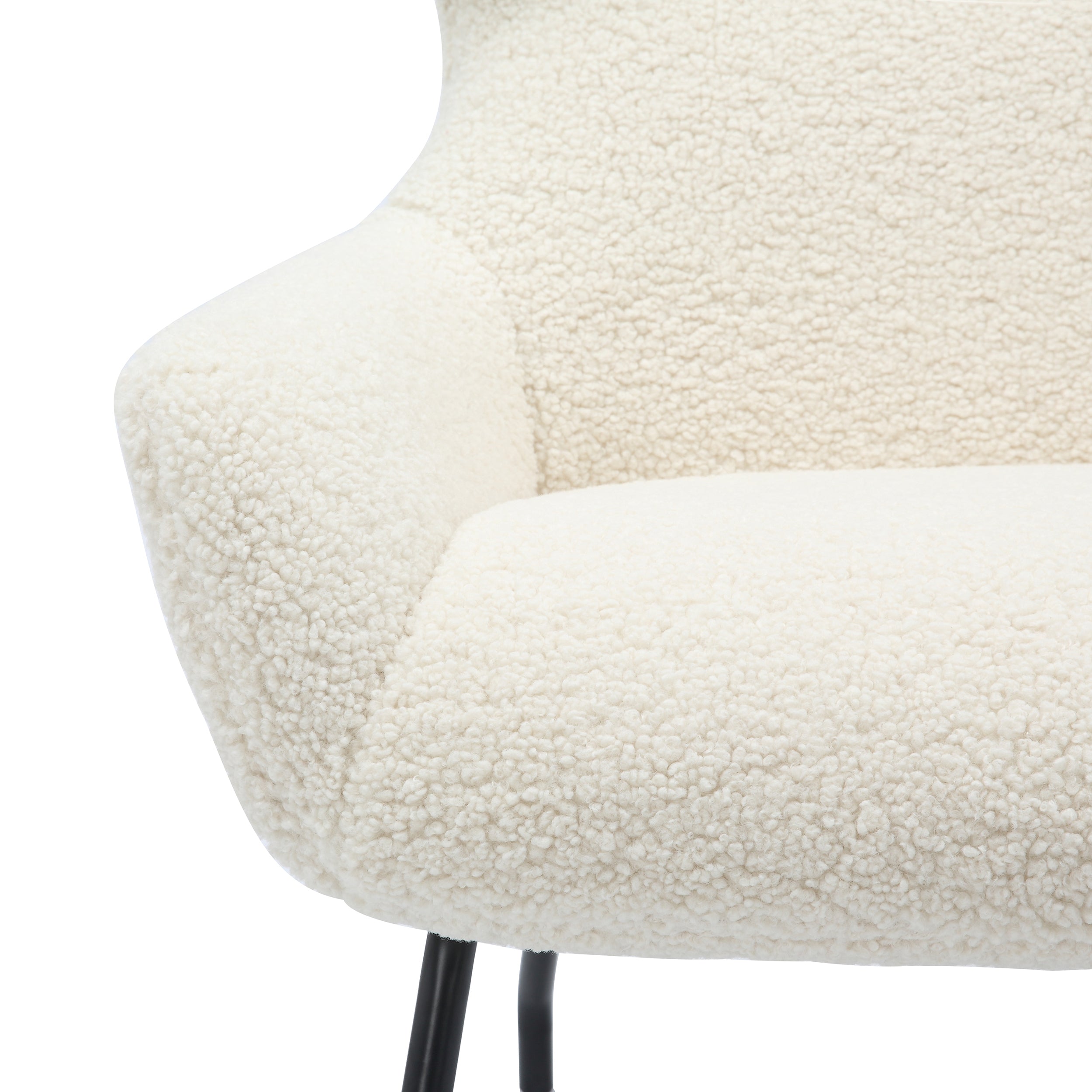 Sales Fever - Sessel und Hocker Set Teddyfell Beige