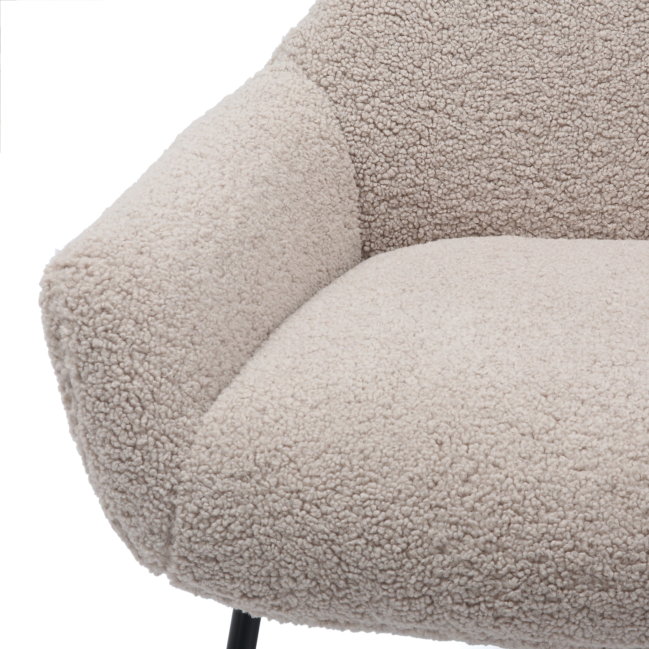 Sales Fever - Sessel und Hocker Set Teddyfell Taupe