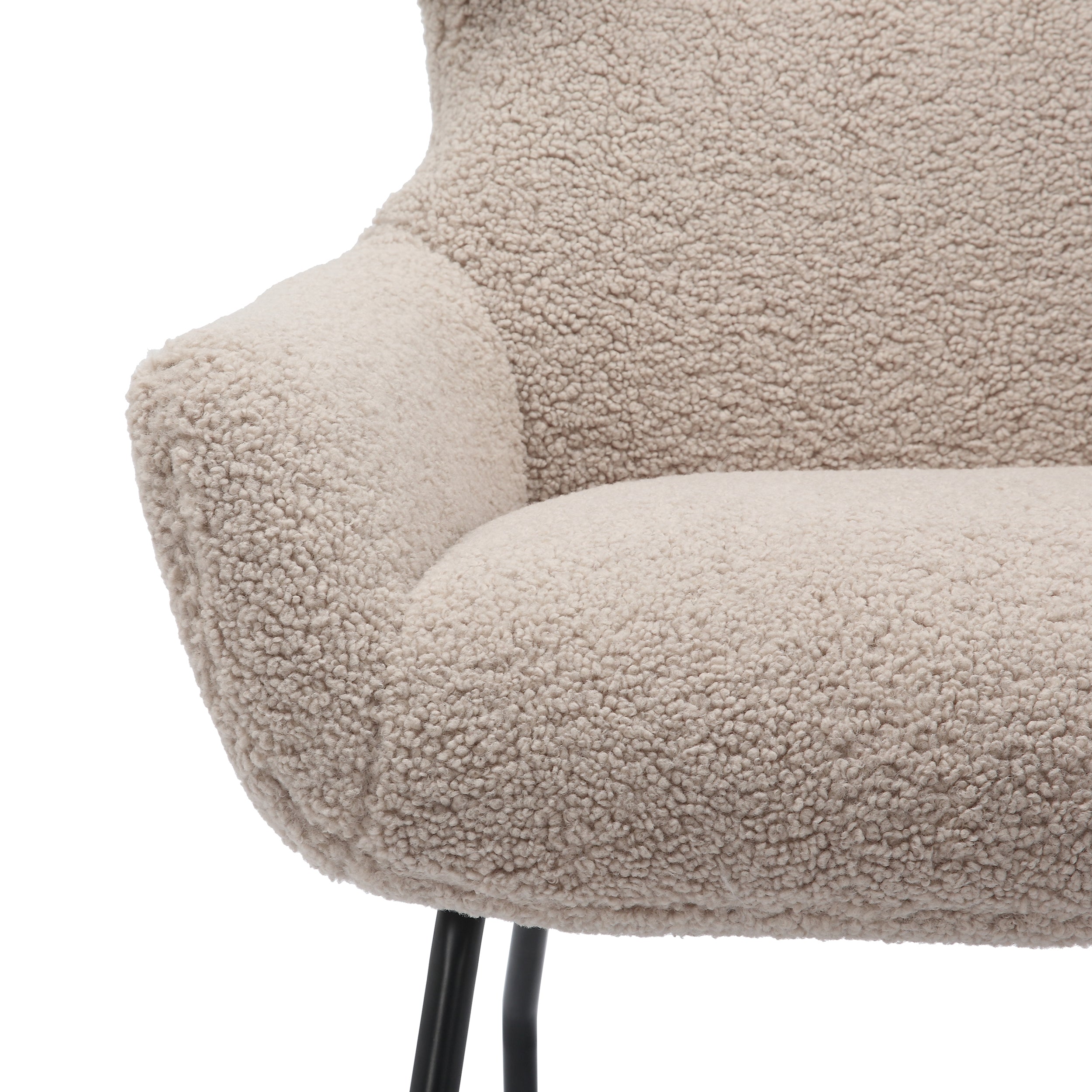 Sales Fever - Sessel und Hocker Set Teddyfell Taupe