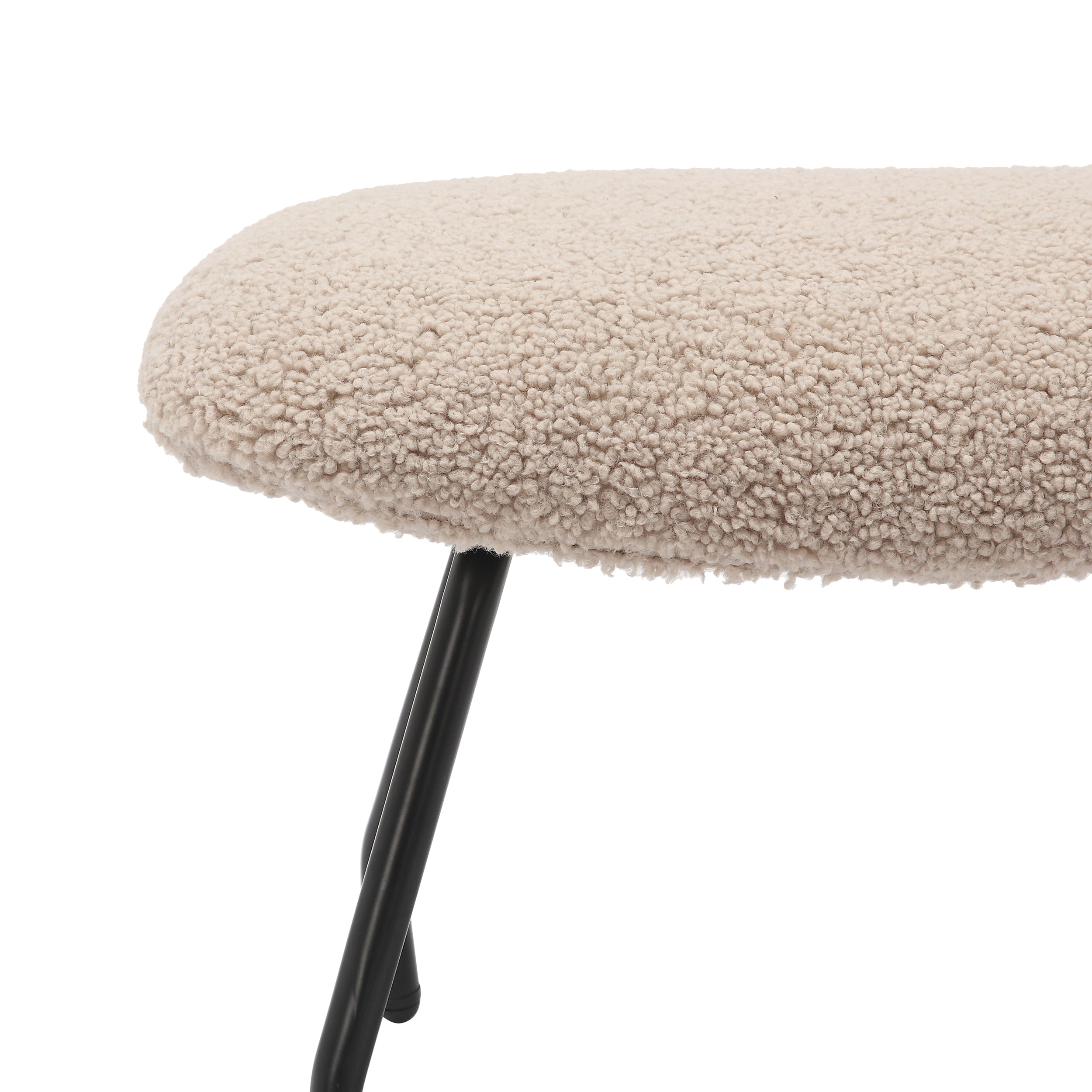 Sales Fever - Sessel und Hocker Set Teddyfell Taupe