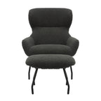 Sales Fever - Sessel und Hocker Set Teddyfell Anthrazit