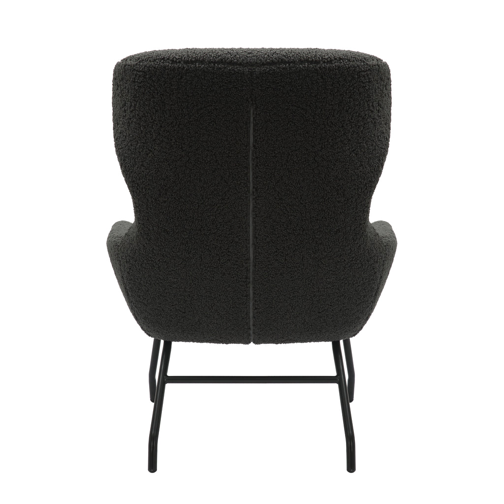 Sales Fever - Sessel und Hocker Set Teddyfell Anthrazit