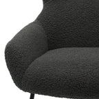 Sales Fever - Sessel und Hocker Set Teddyfell Anthrazit