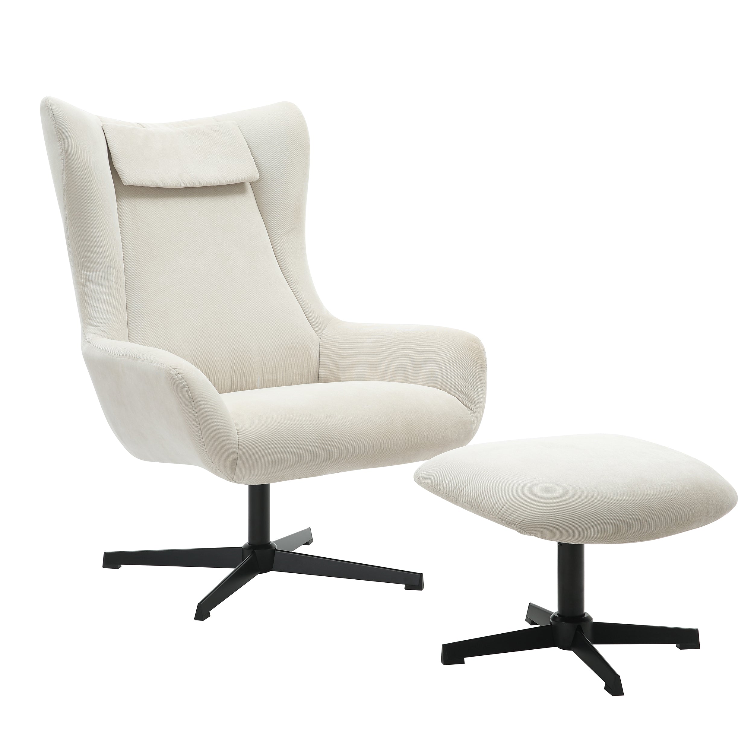 Sales Fever - Sessel und Hocker Cordoptik Beige