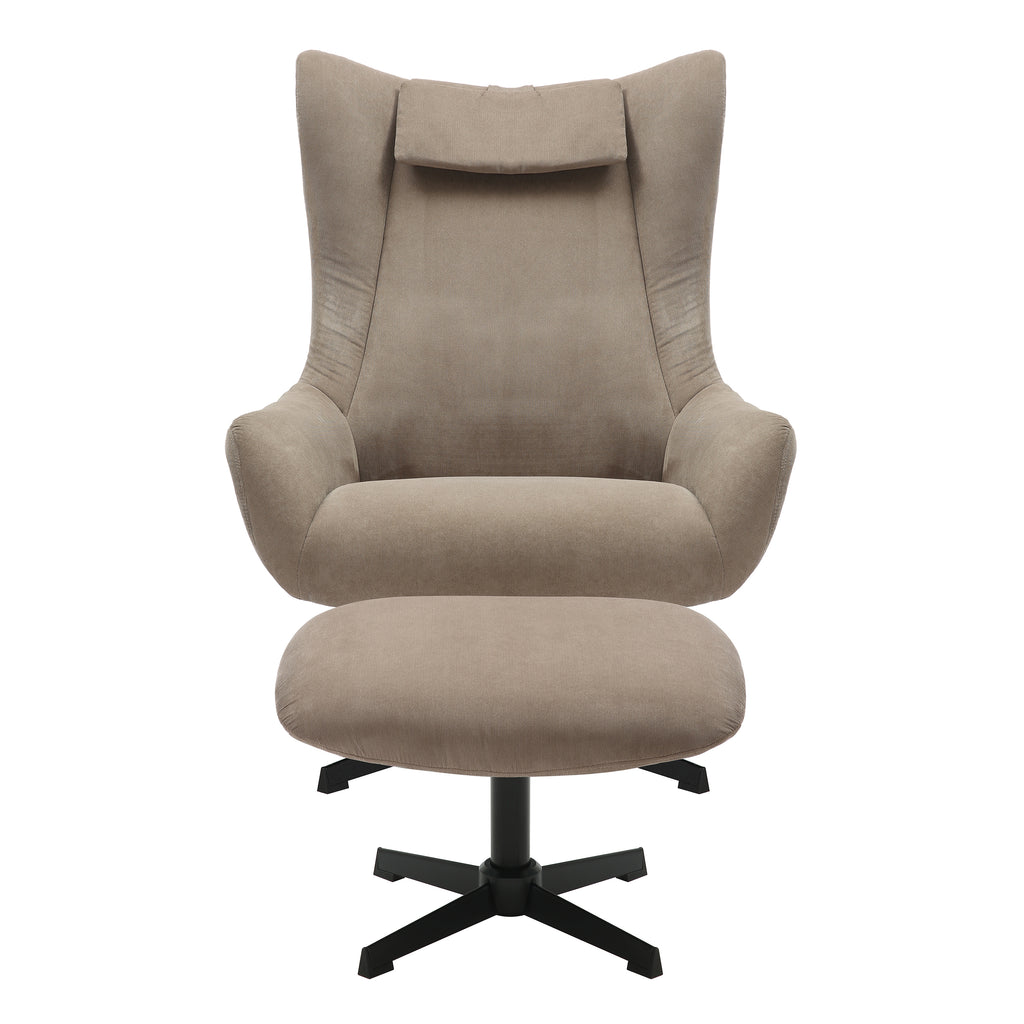 Sales Fever - Sessel und Hocker Cordoptik Braun