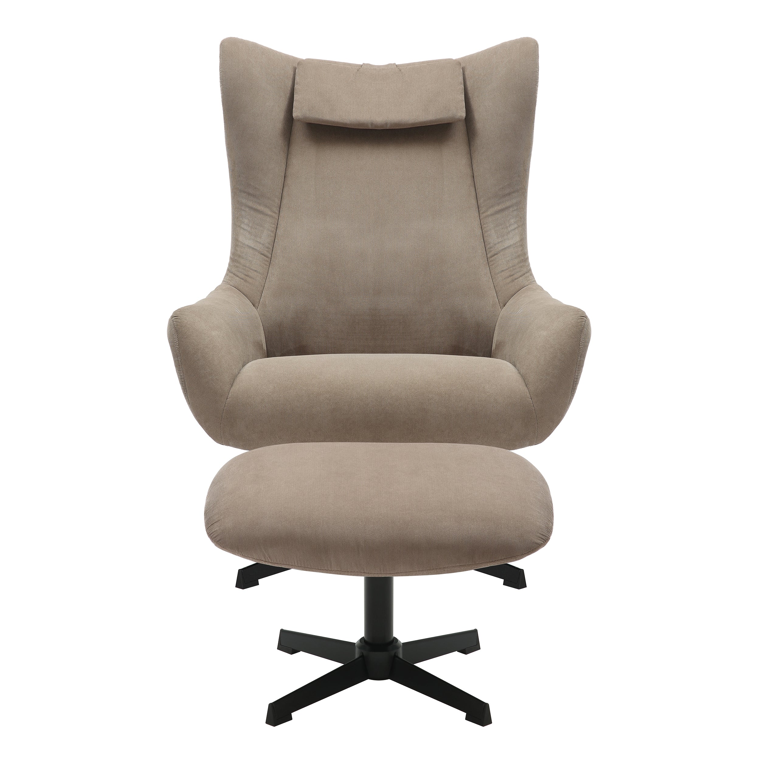 Sales Fever - Sessel und Hocker Cordoptik Braun