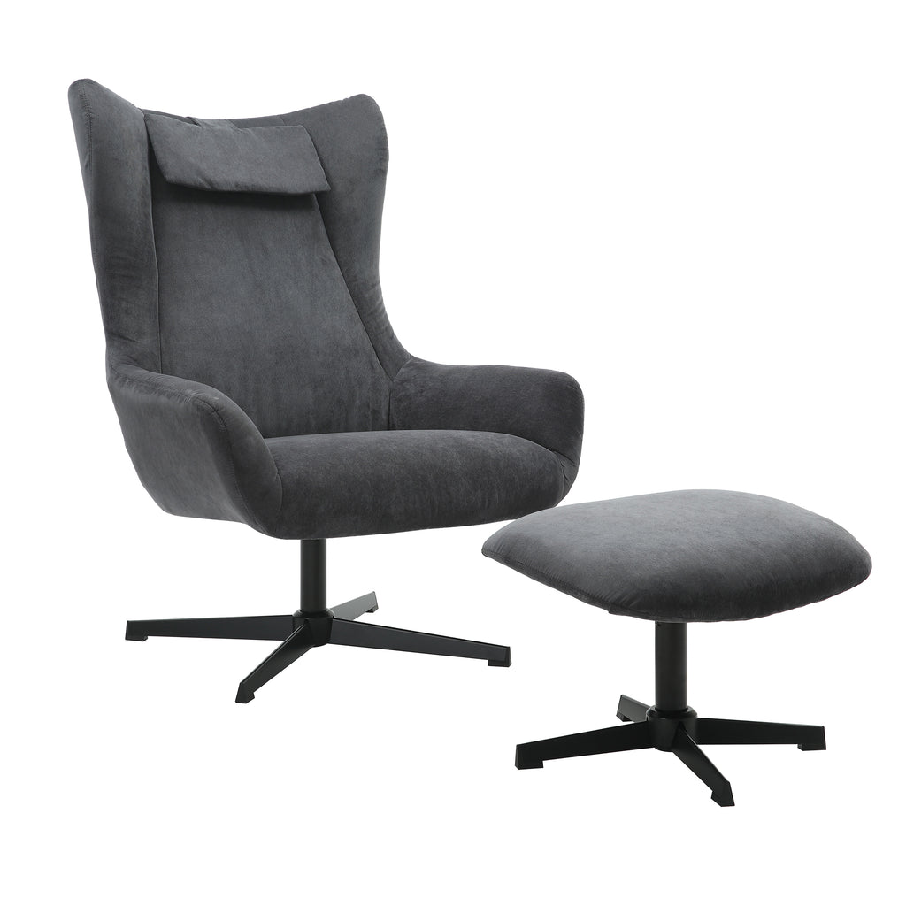 Sales Fever - Sessel und Hocker Cordoptik Grau