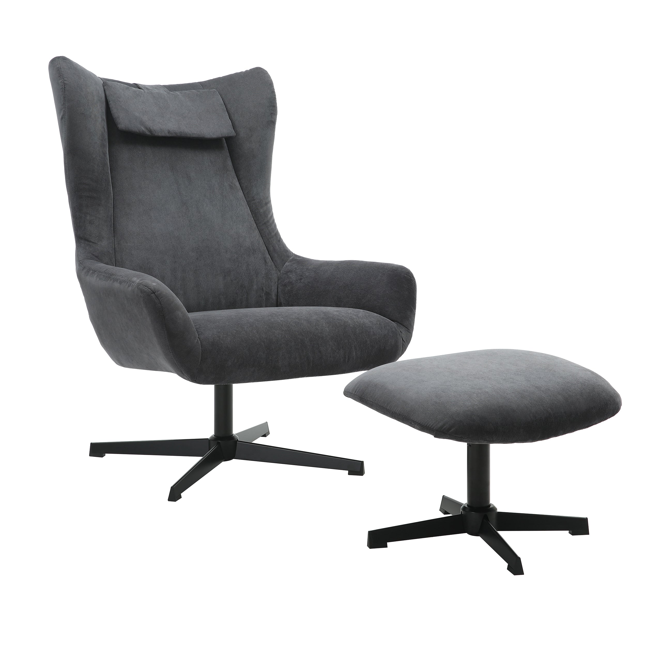 Sales Fever - Sessel und Hocker Cordoptik Grau