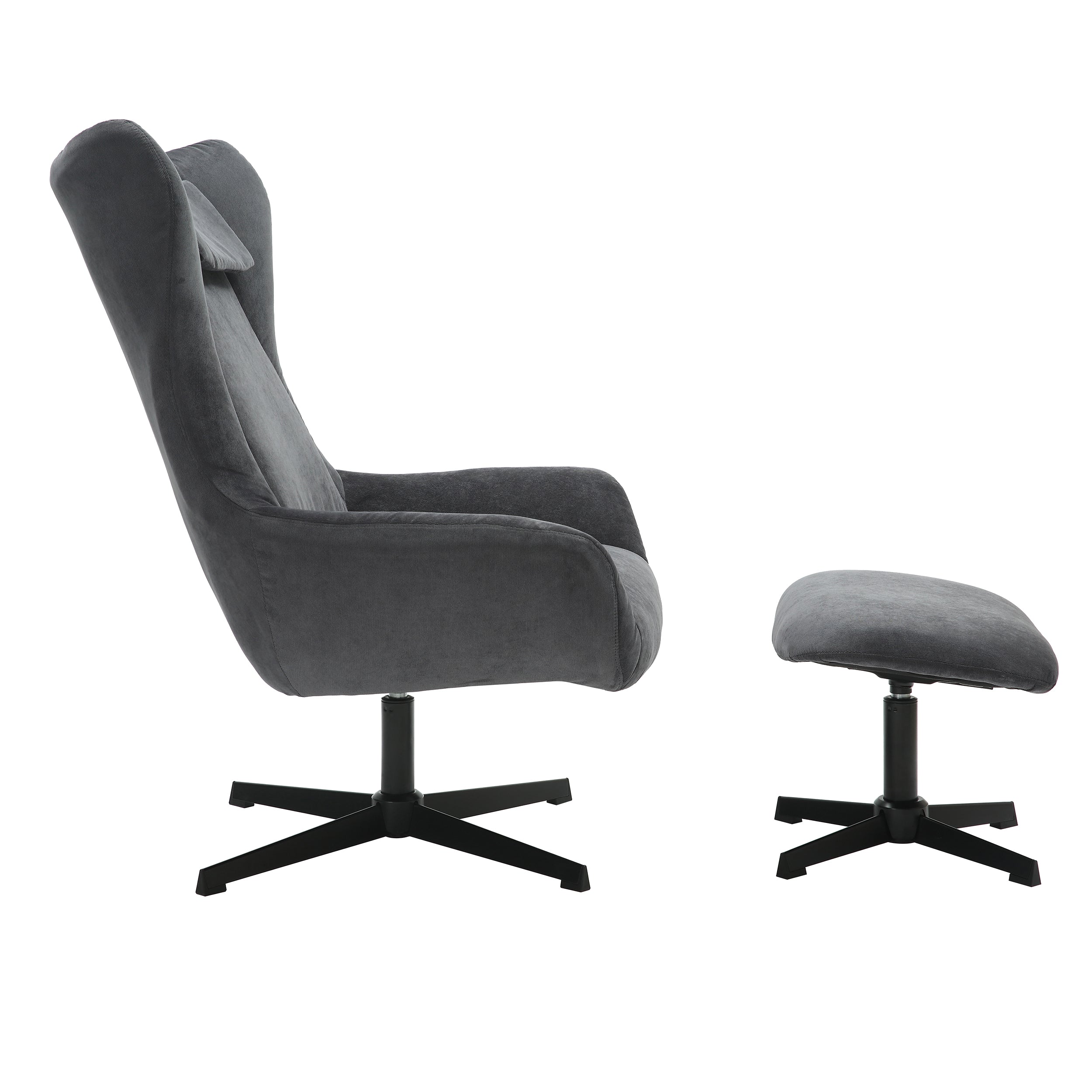 Sales Fever - Sessel und Hocker Cordoptik Grau