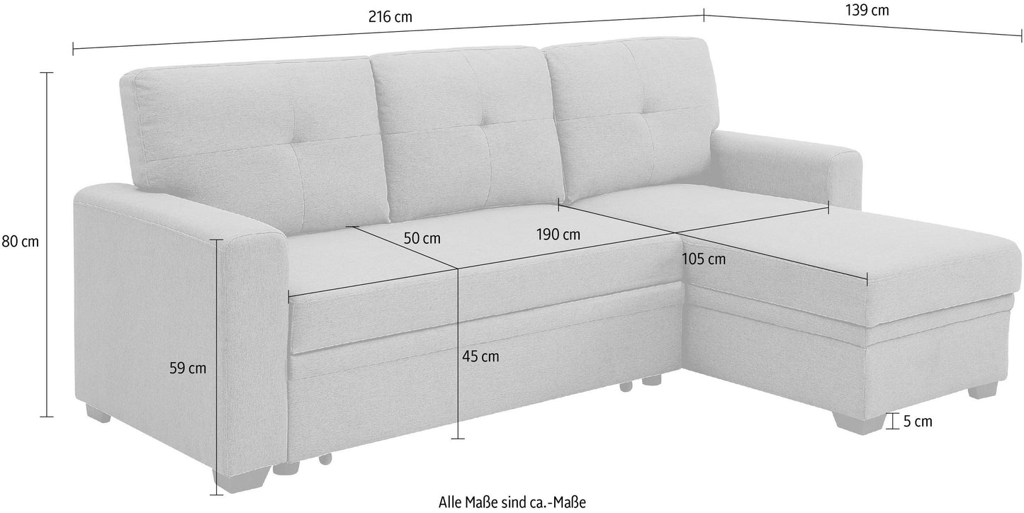Ecksofa mit Schlaffunktion