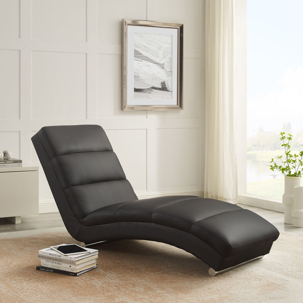 Sales Fever - Relaxliege schwarz Kunstleder-Optik