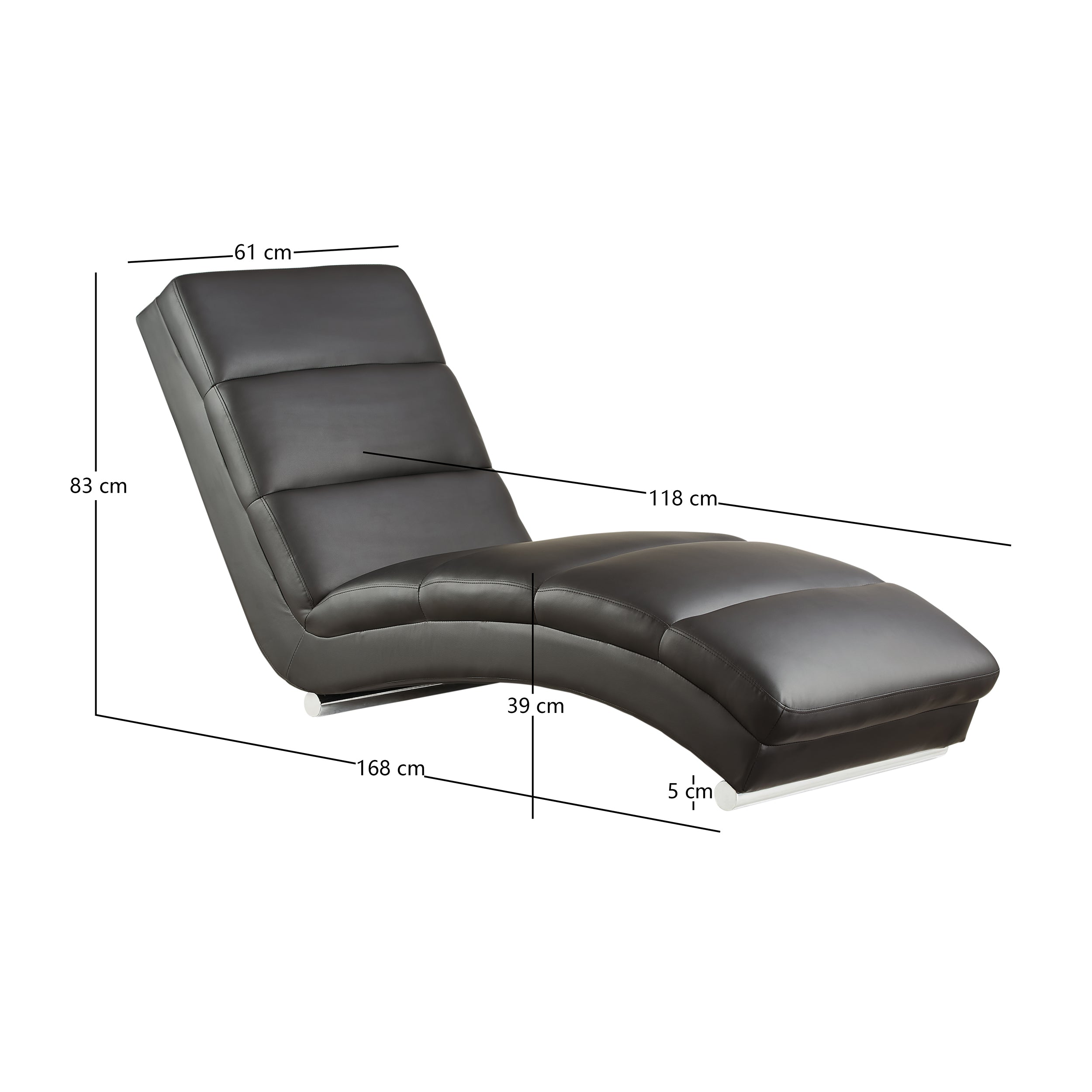 Sales Fever - Relaxliege schwarz Kunstleder-Optik