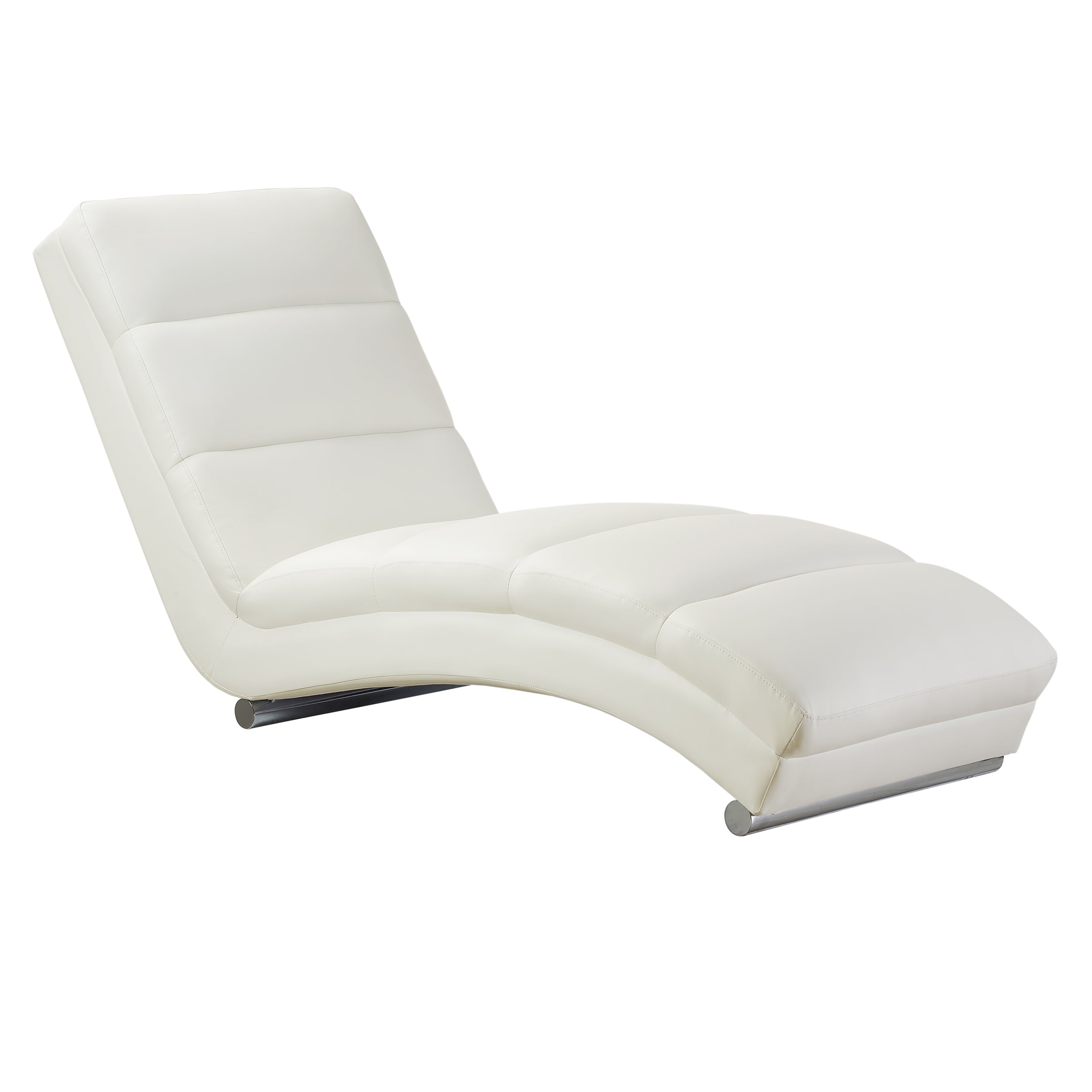Sales Fever - Relaxliege weiß Kunstleder-Optik