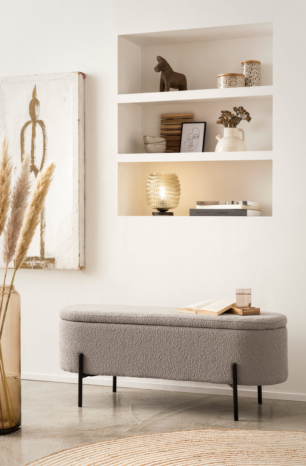 Sales Fever - Bettbank mit Stauraumfunktion Taupe