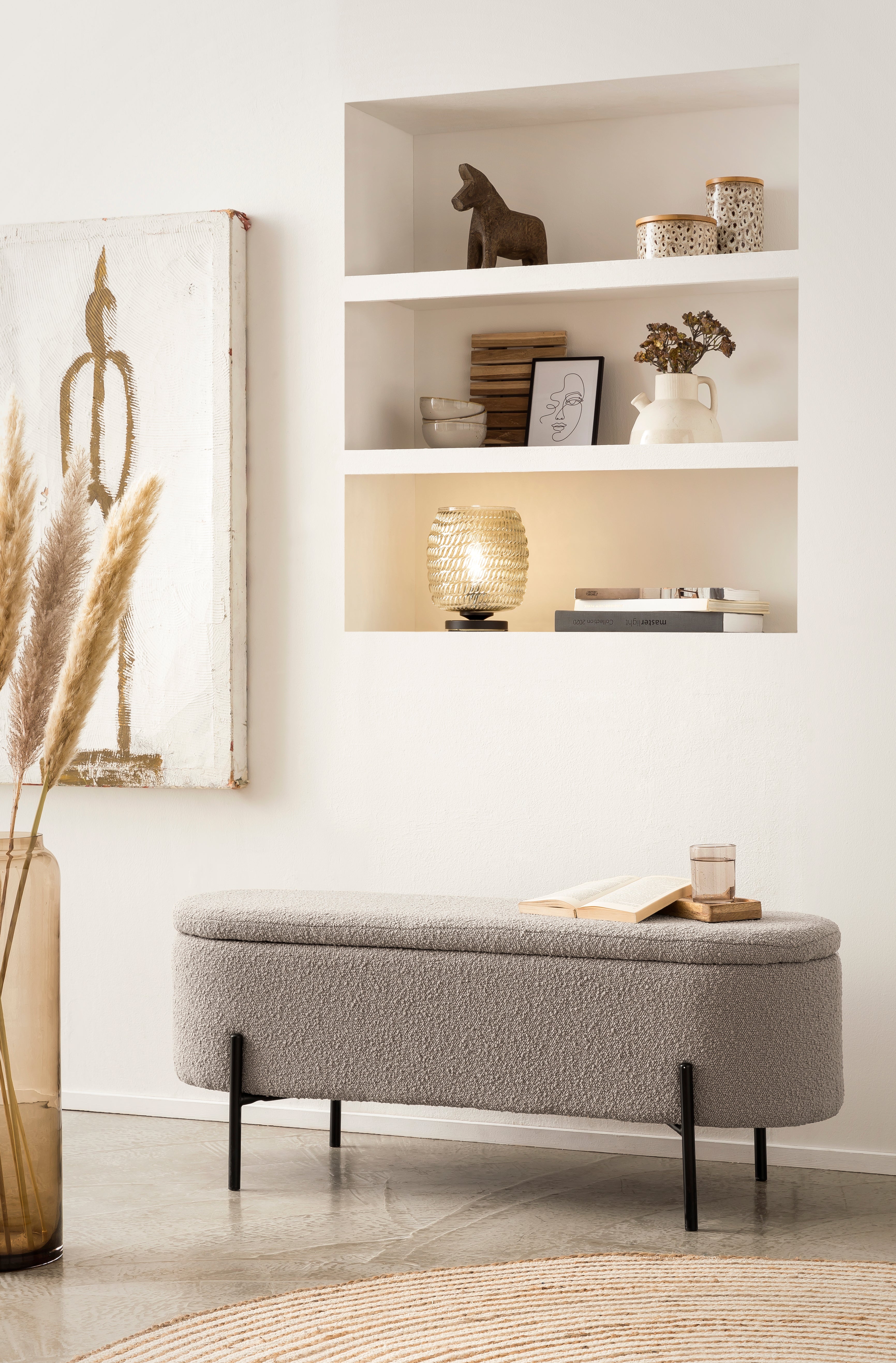 Sales Fever - Bettbank mit Stauraumfunktion Taupe