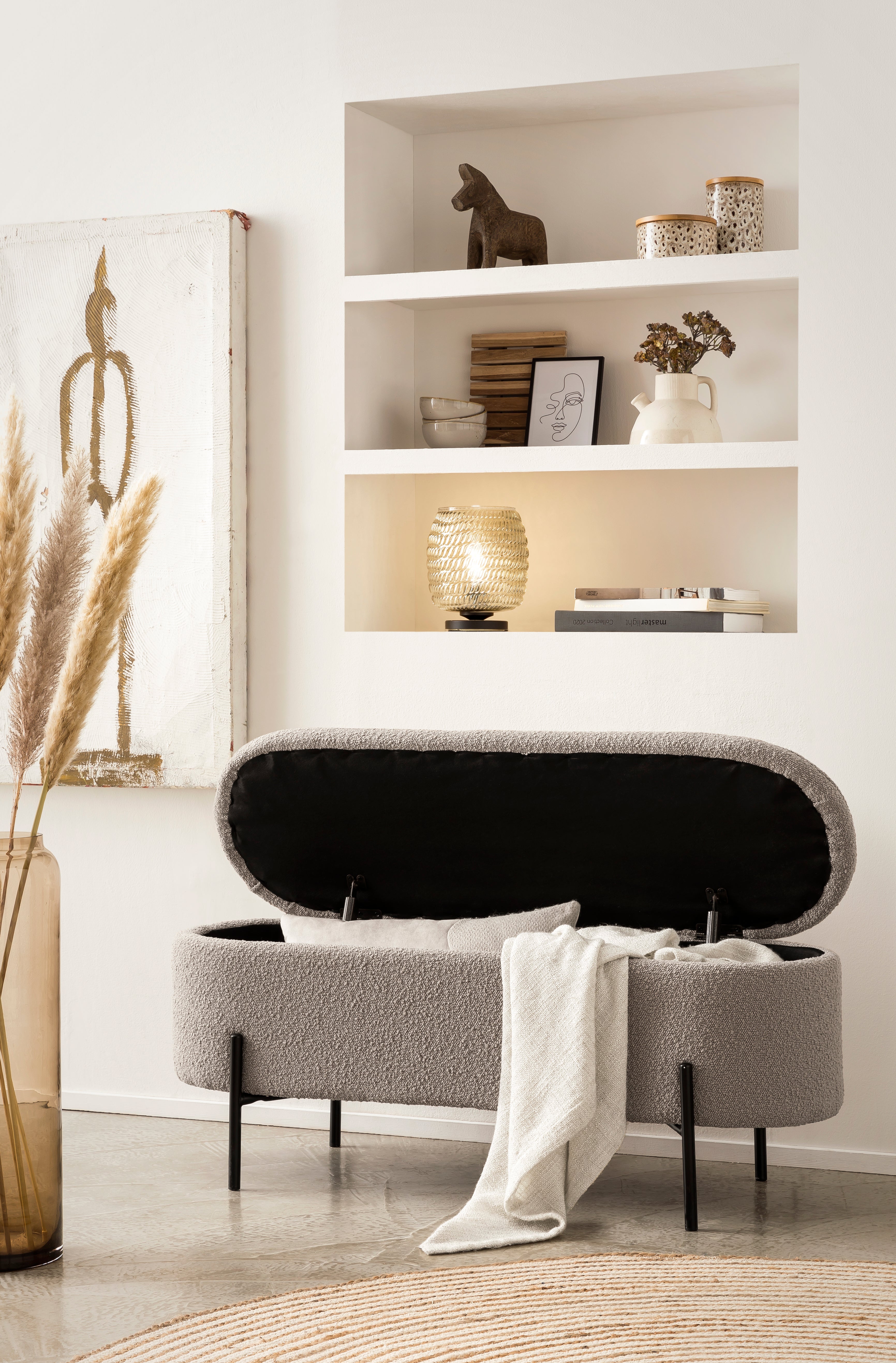 Sales Fever - Bettbank mit Stauraumfunktion Taupe