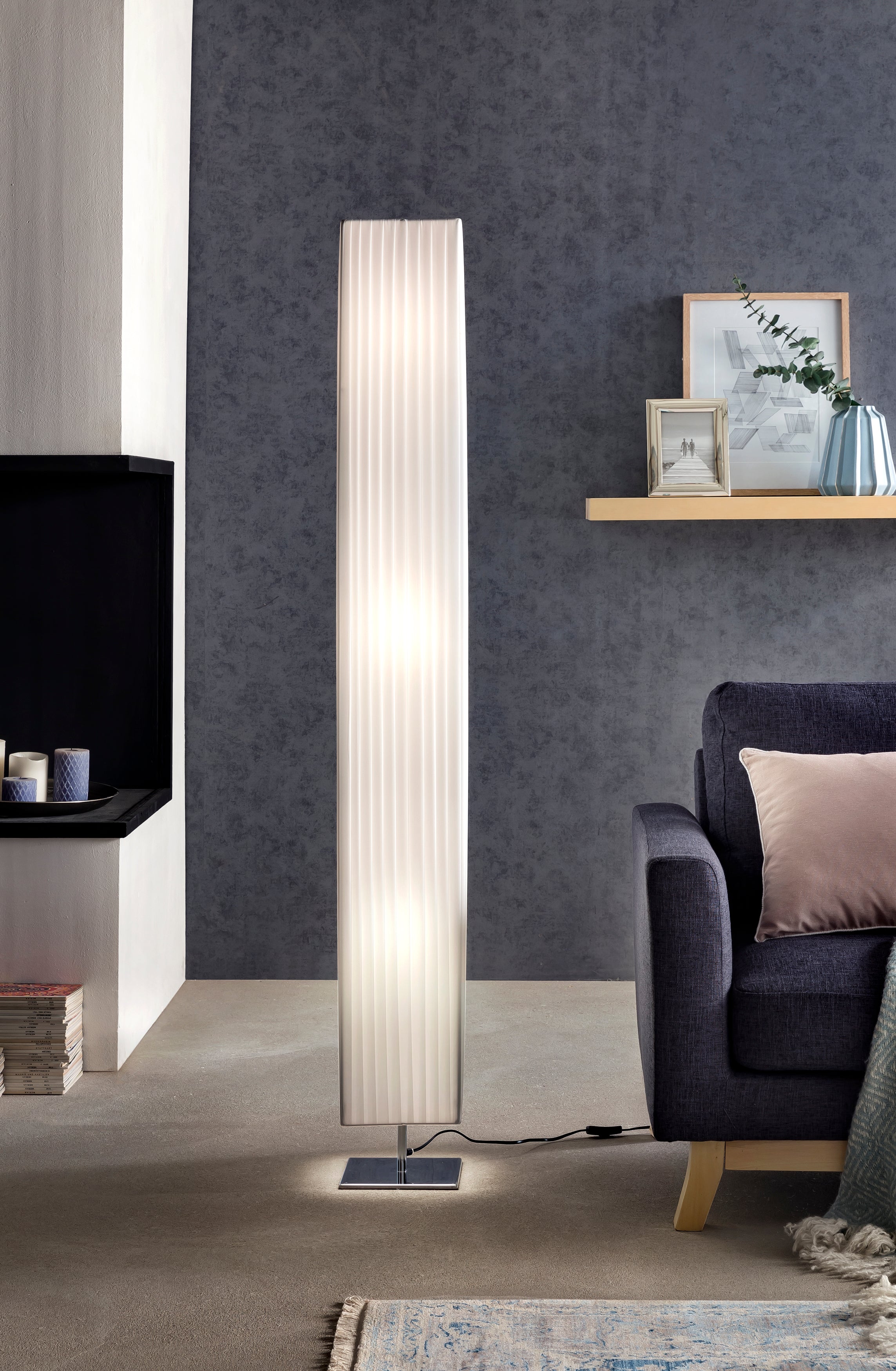 Sales Fever - Stehlampe 160 cm eckig weiß, chrom