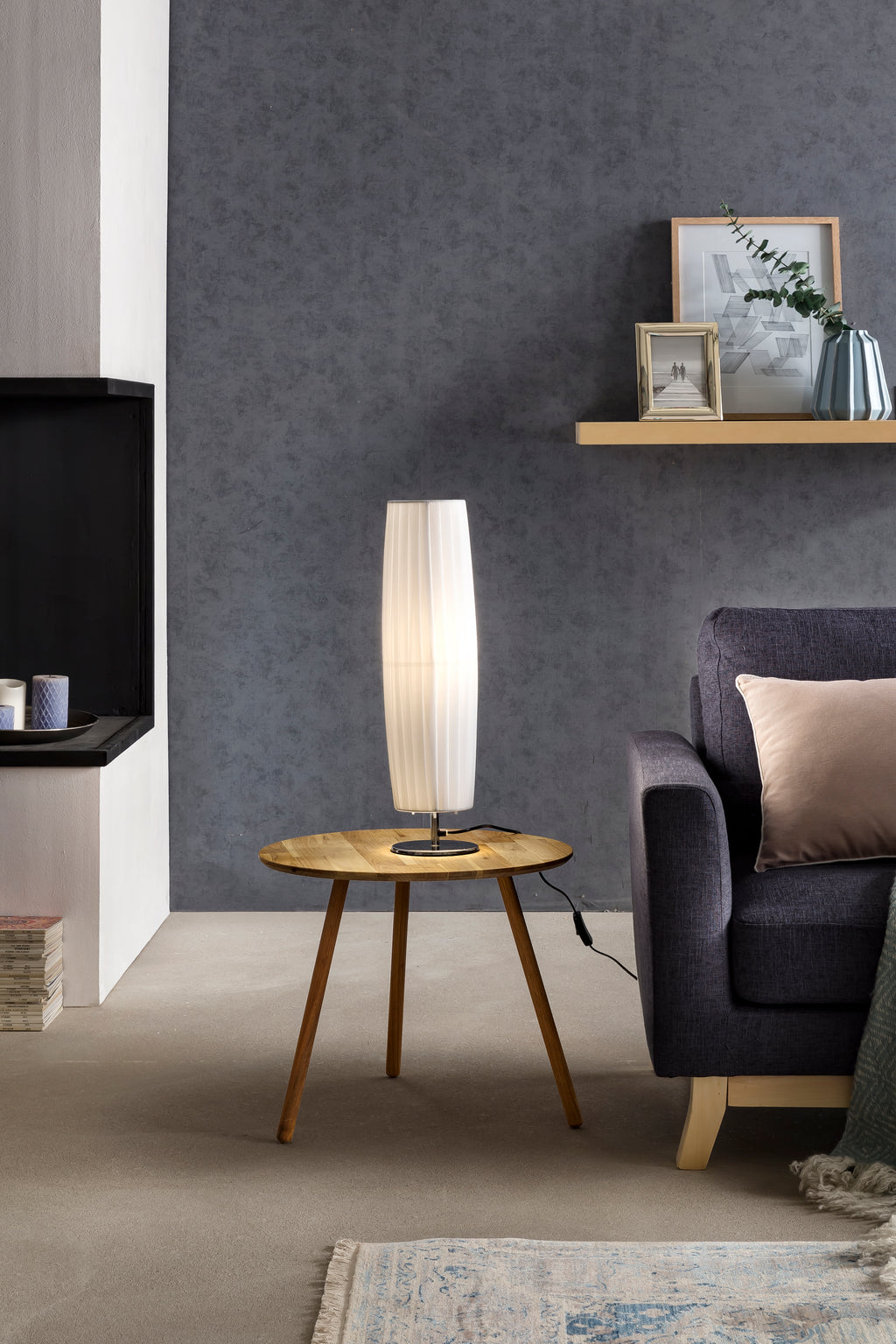 Sales Fever - Tischlampe 60 cm rund weiß chrom