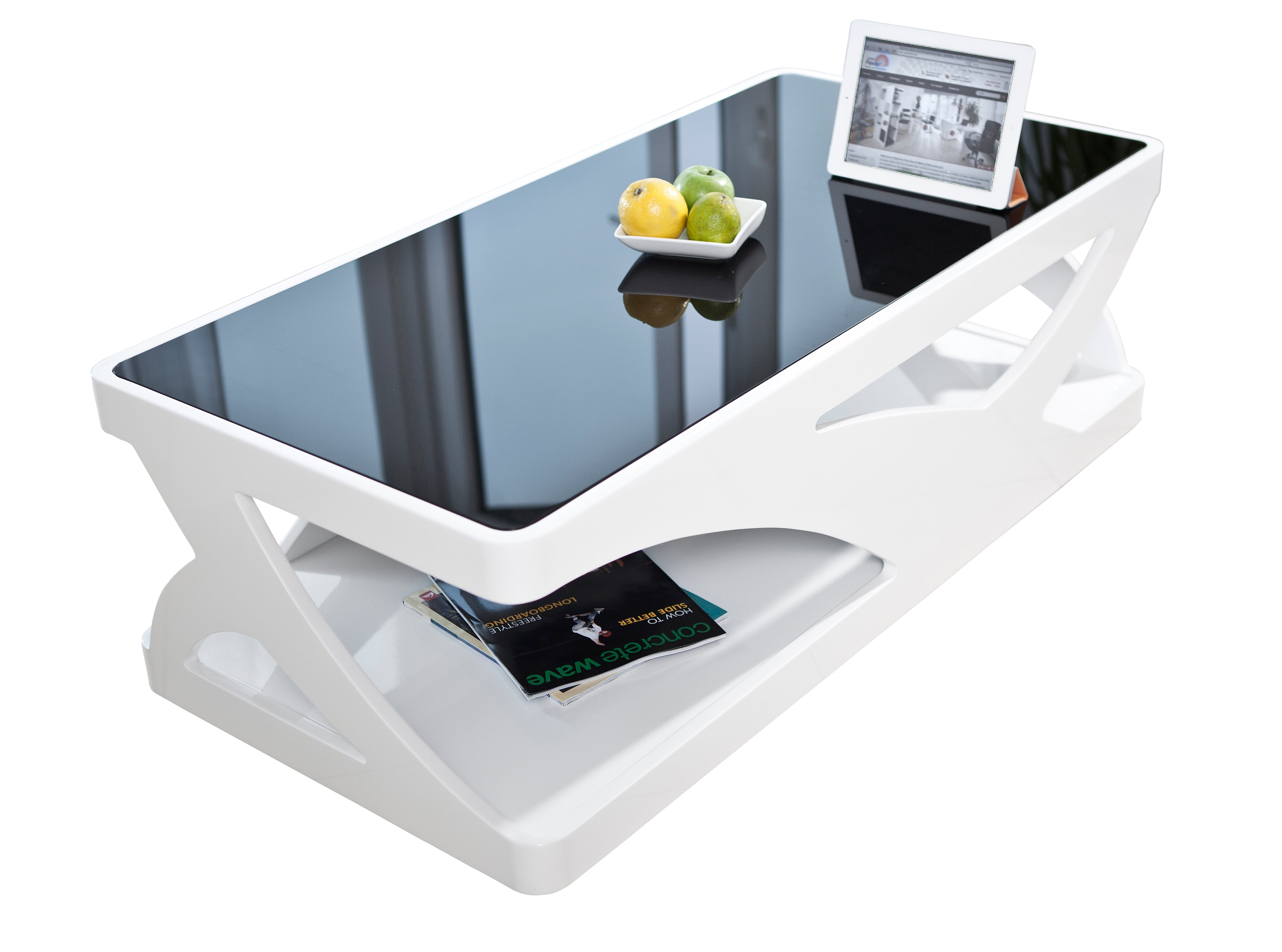 Sales Fever - Couchtisch 120x60x38 cm weiß/schwarz