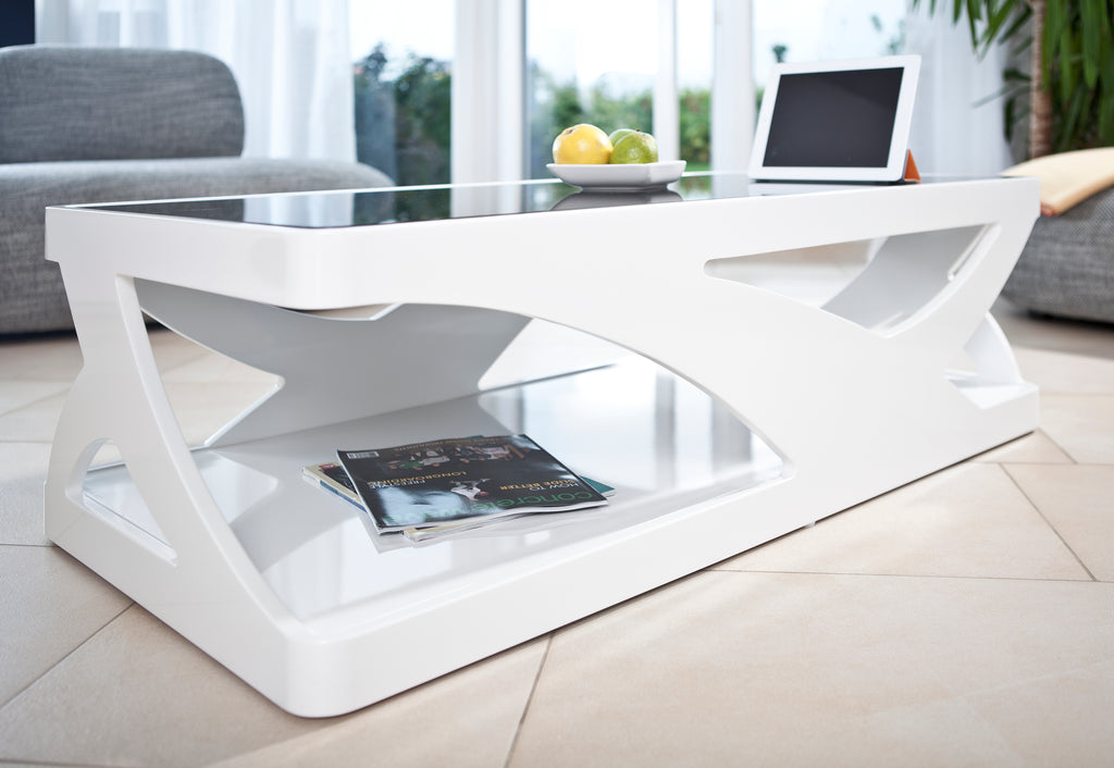 Sales Fever - Couchtisch 120x60x38 cm weiß/schwarz