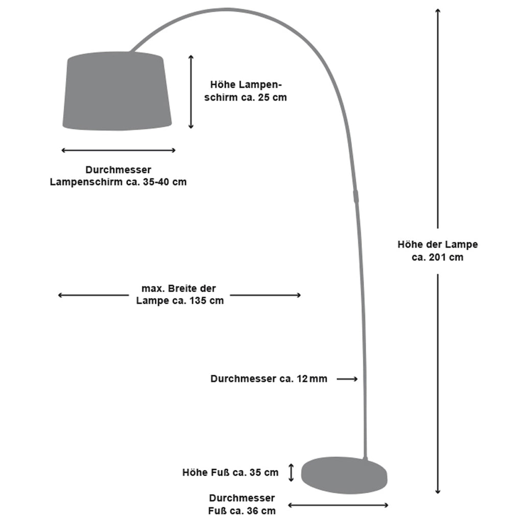 Sales Fever - Bogenlampe 205 cm weiß