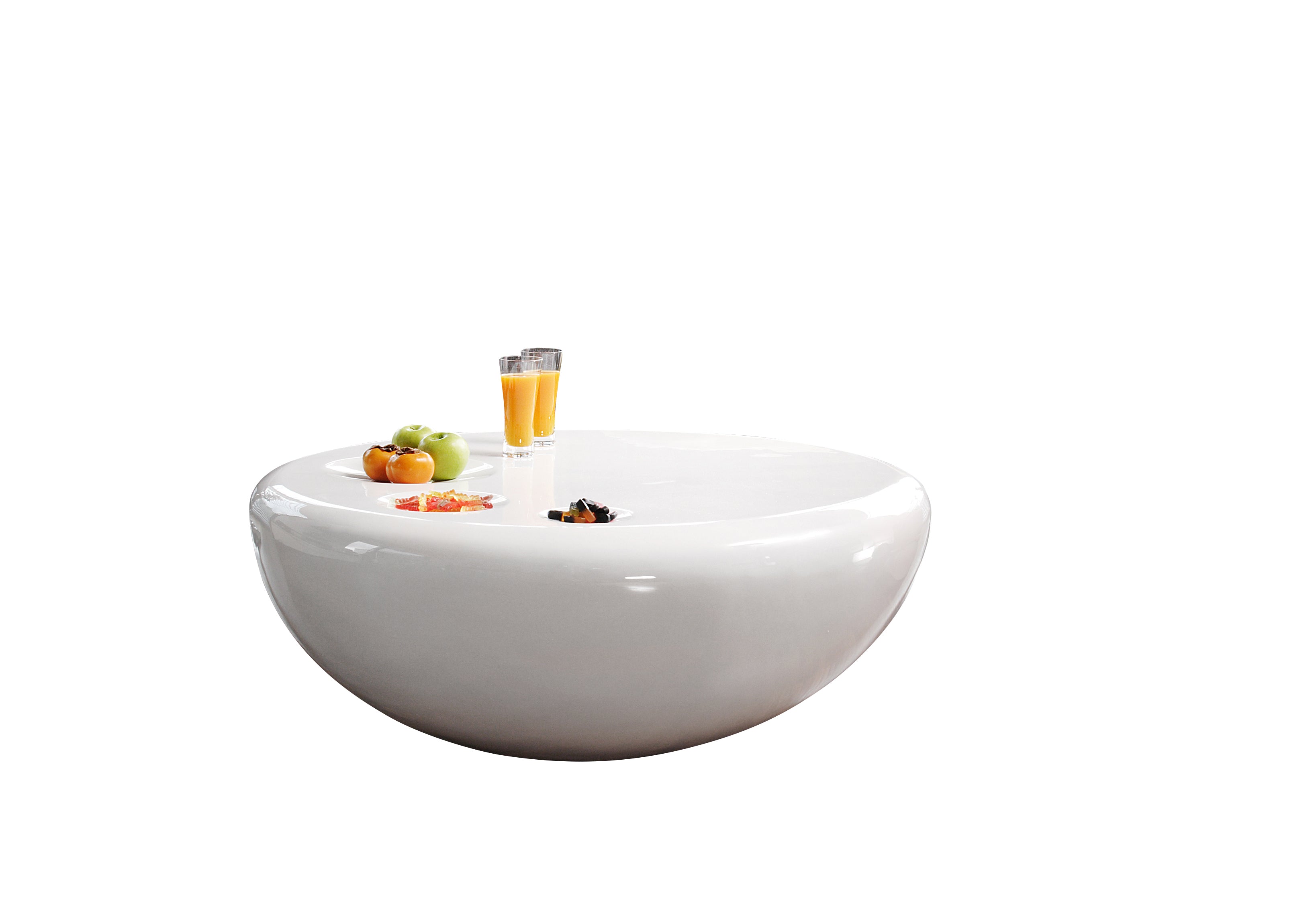 Sales Fever - Couchtisch Ø 100 cm rund weiß Fiberglas
