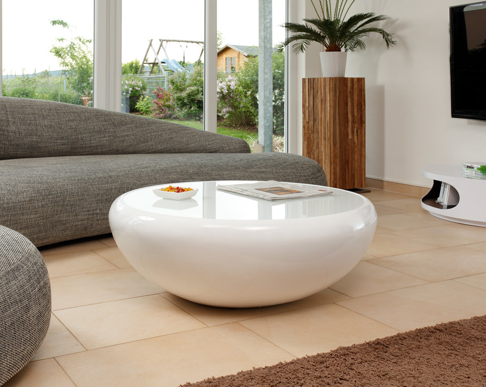 Sales Fever - Couchtisch Ø 100 cm rund weiß Fiberglas