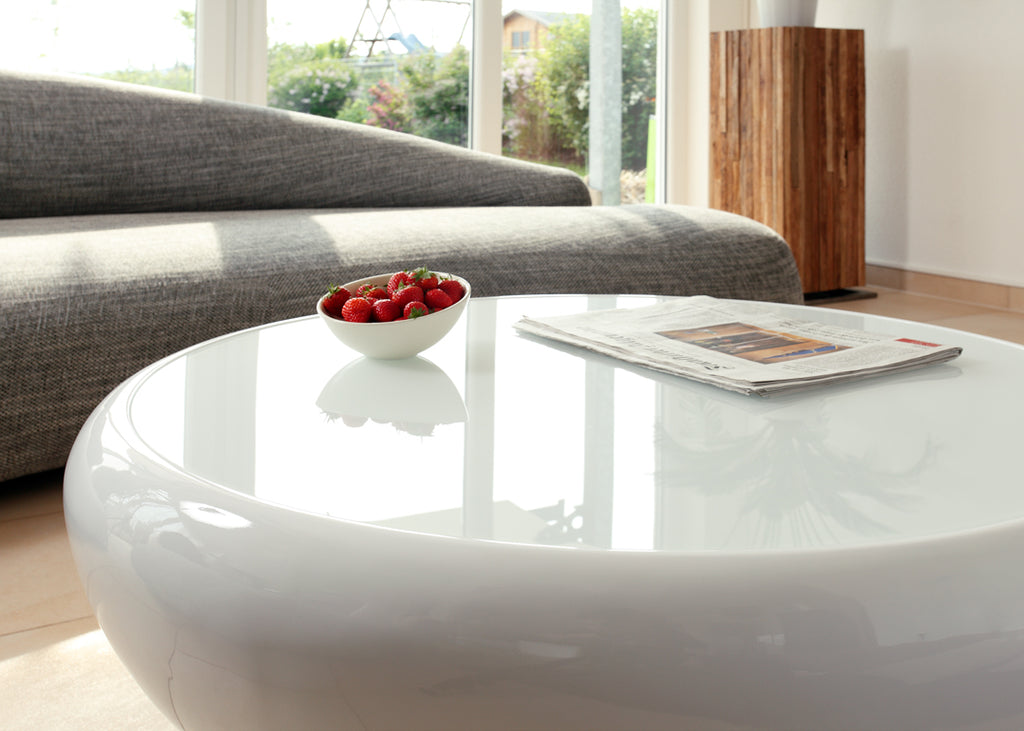 Sales Fever - Couchtisch Ø 100 cm rund weiß Fiberglas