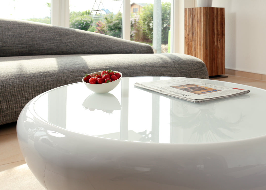 Sales Fever - Couchtisch Ø 100 cm rund weiß Fiberglas