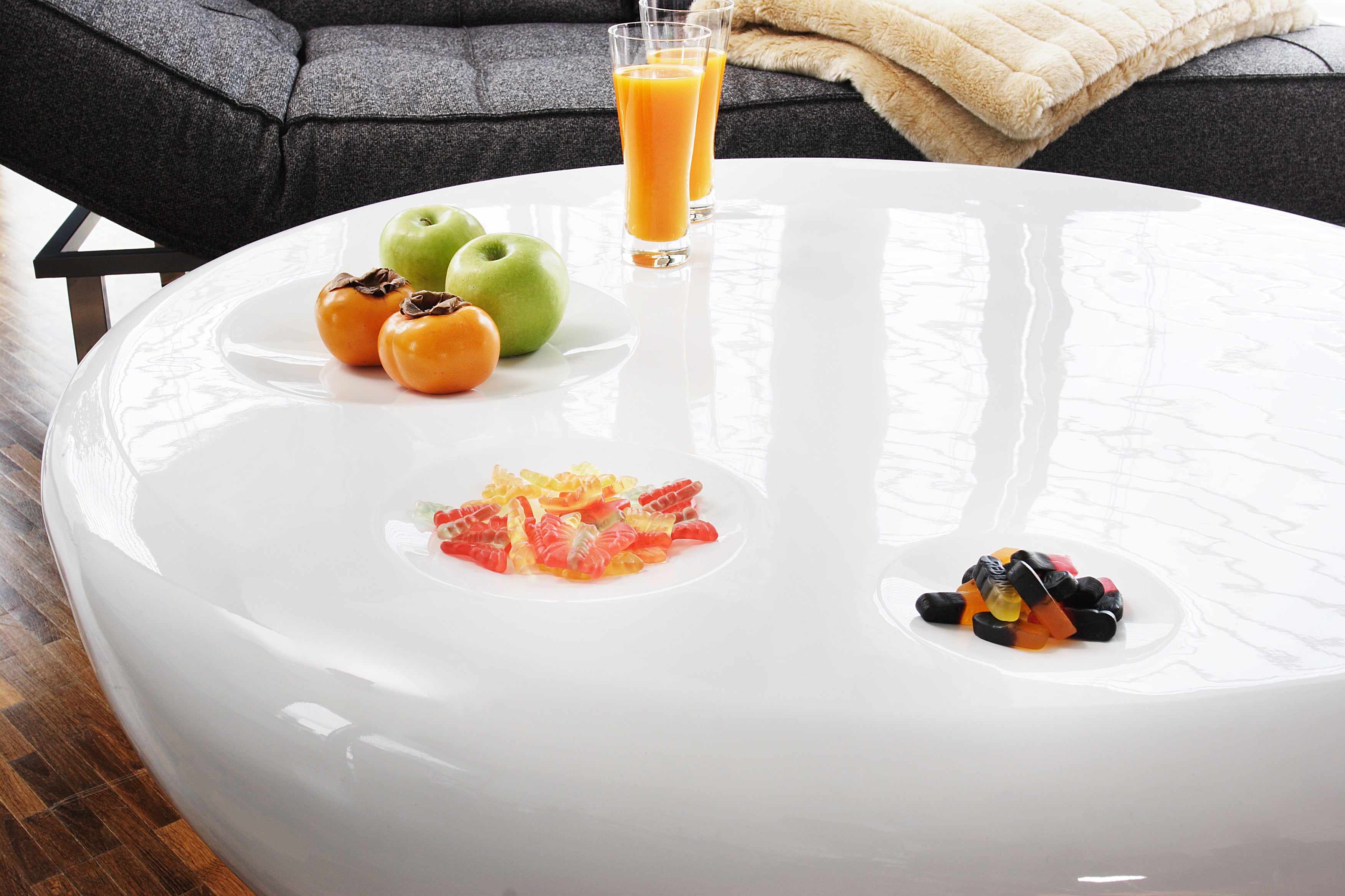 Sales Fever - Couchtisch Ø 100 cm rund weiß Fiberglas