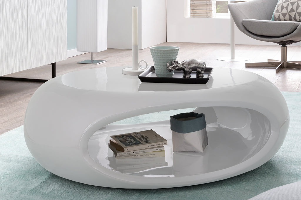 Sales Fever - Couchtisch 100x70x32 cm weiß Fiberglas
