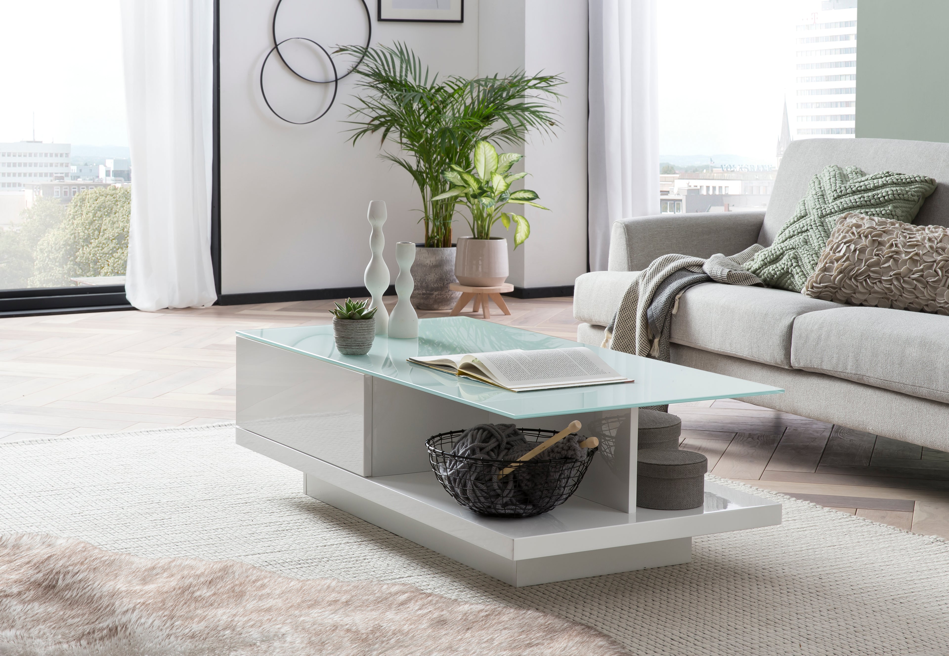 Sales Fever - Couchtisch 120x60x36 cm weiß