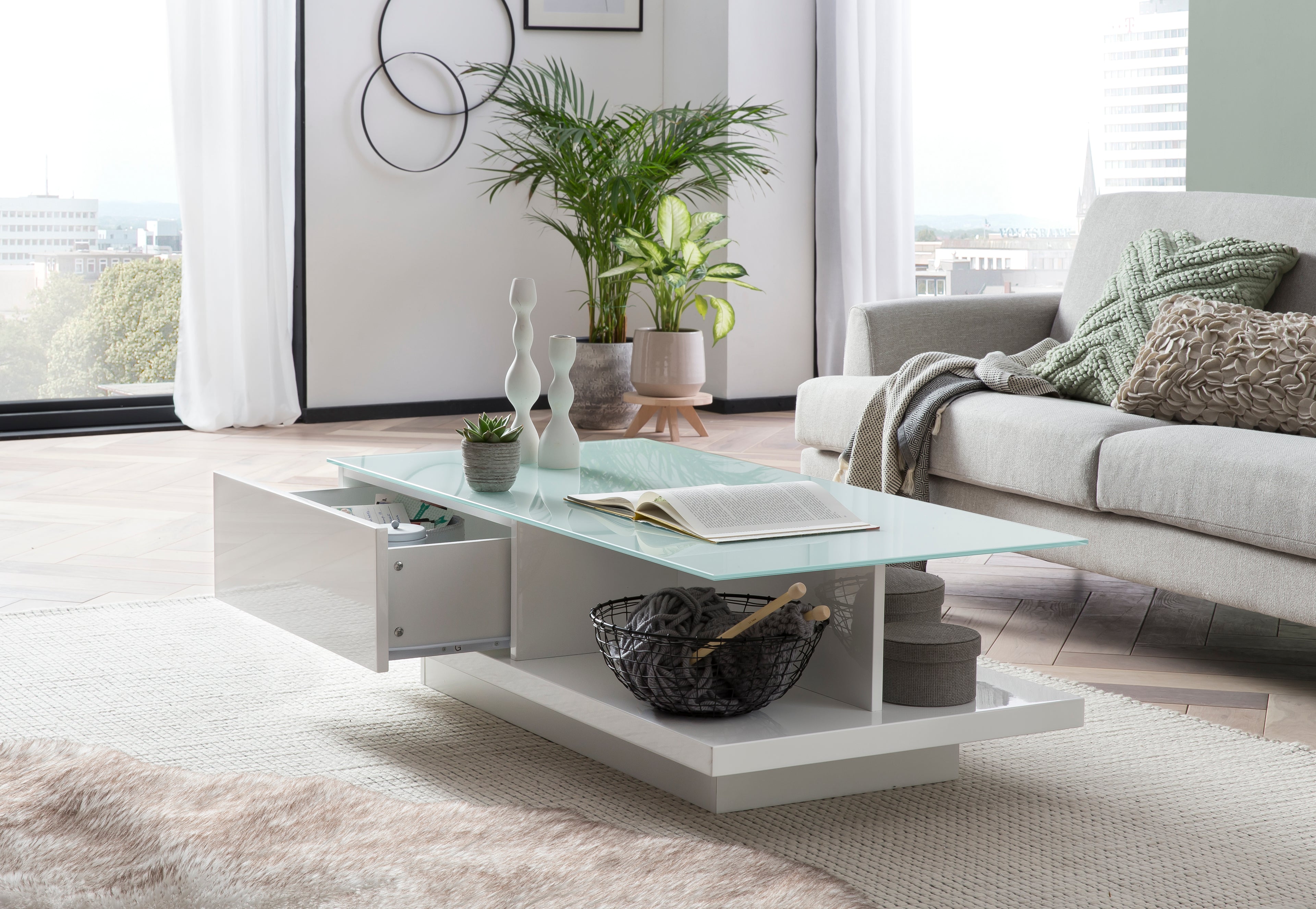 Sales Fever - Couchtisch 120x60x36 cm weiß