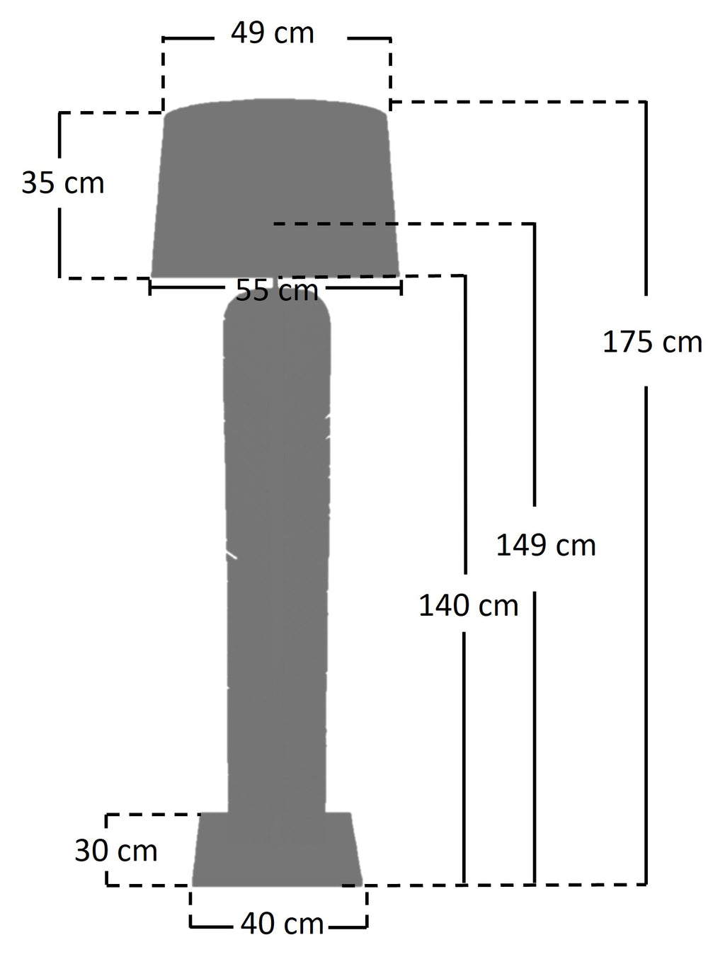 Sales Fever - Stehleuchte Treibholz Weiß 175 cm