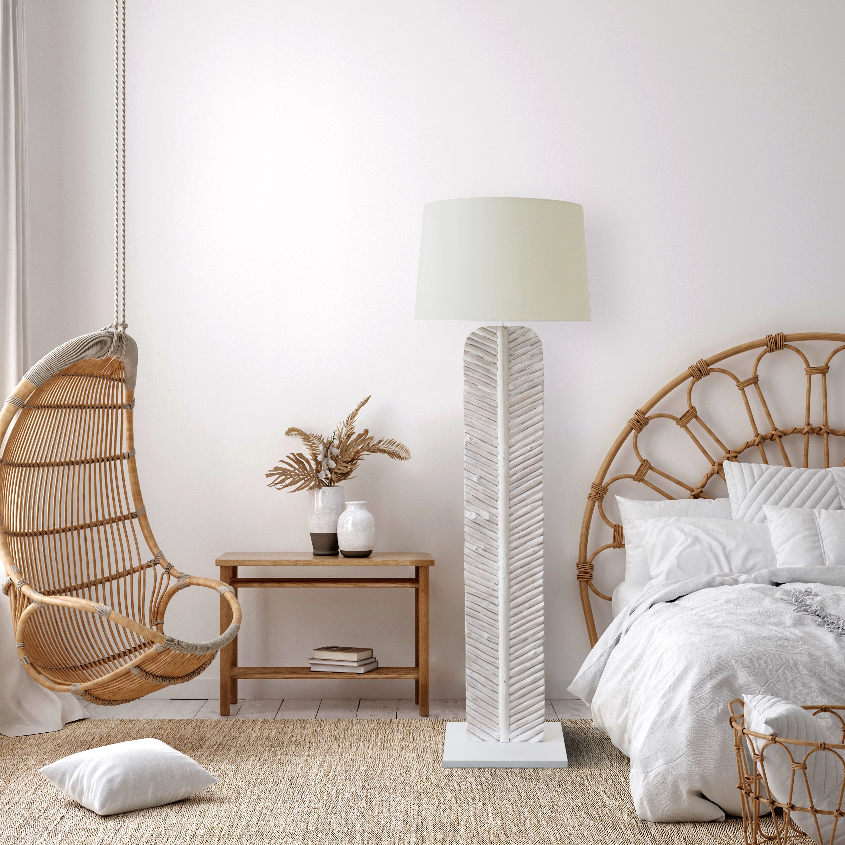 Sales Fever - Stehleuchte Treibholz Weiß 175 cm
