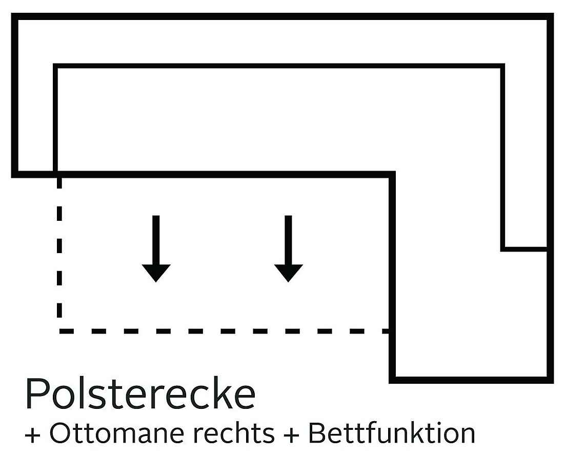 Ecksofa mit Bettfunktion