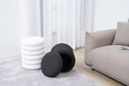 Sales Fever - Bouclé Sitzhocker Ø38 cm Weiß