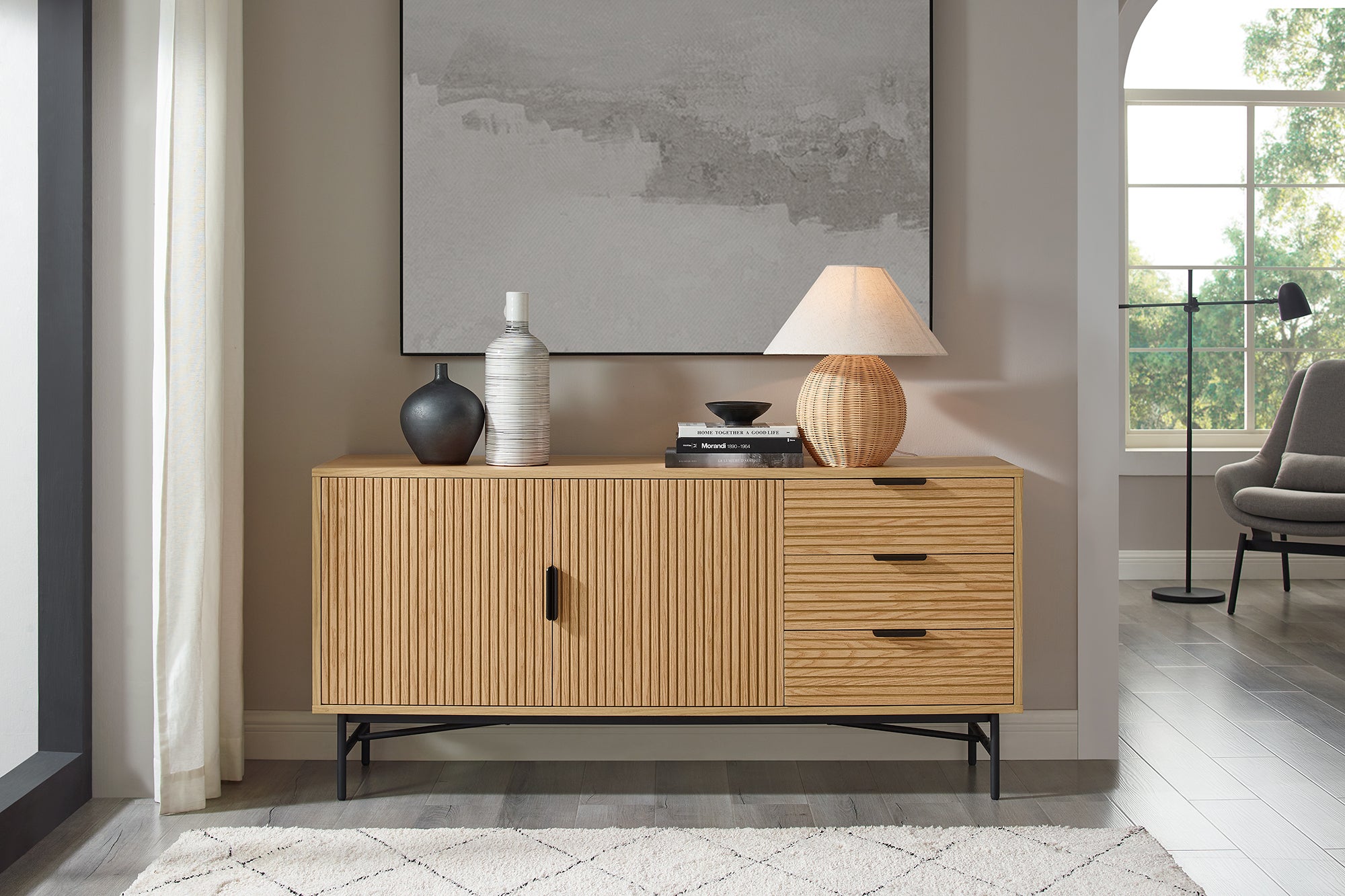 Sales Fever - Sideboard 160 cm Eiche Echtholzfurnier