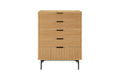 Sales Fever - Kommode hoch 80 cm Eiche Echtholzfurnier