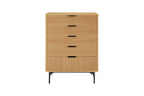Sales Fever - Kommode hoch 80 cm Eiche Echtholzfurnier