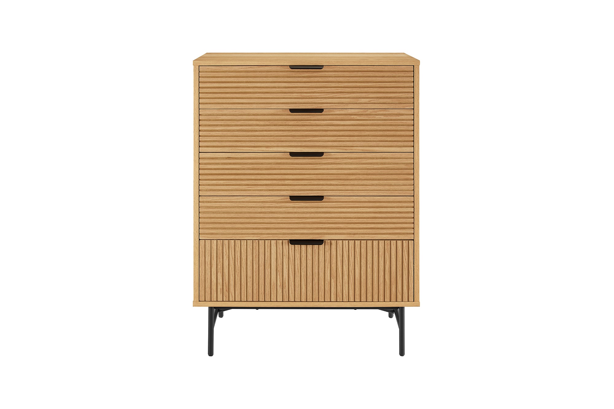 Sales Fever - Kommode hoch 80 cm Eiche Echtholzfurnier