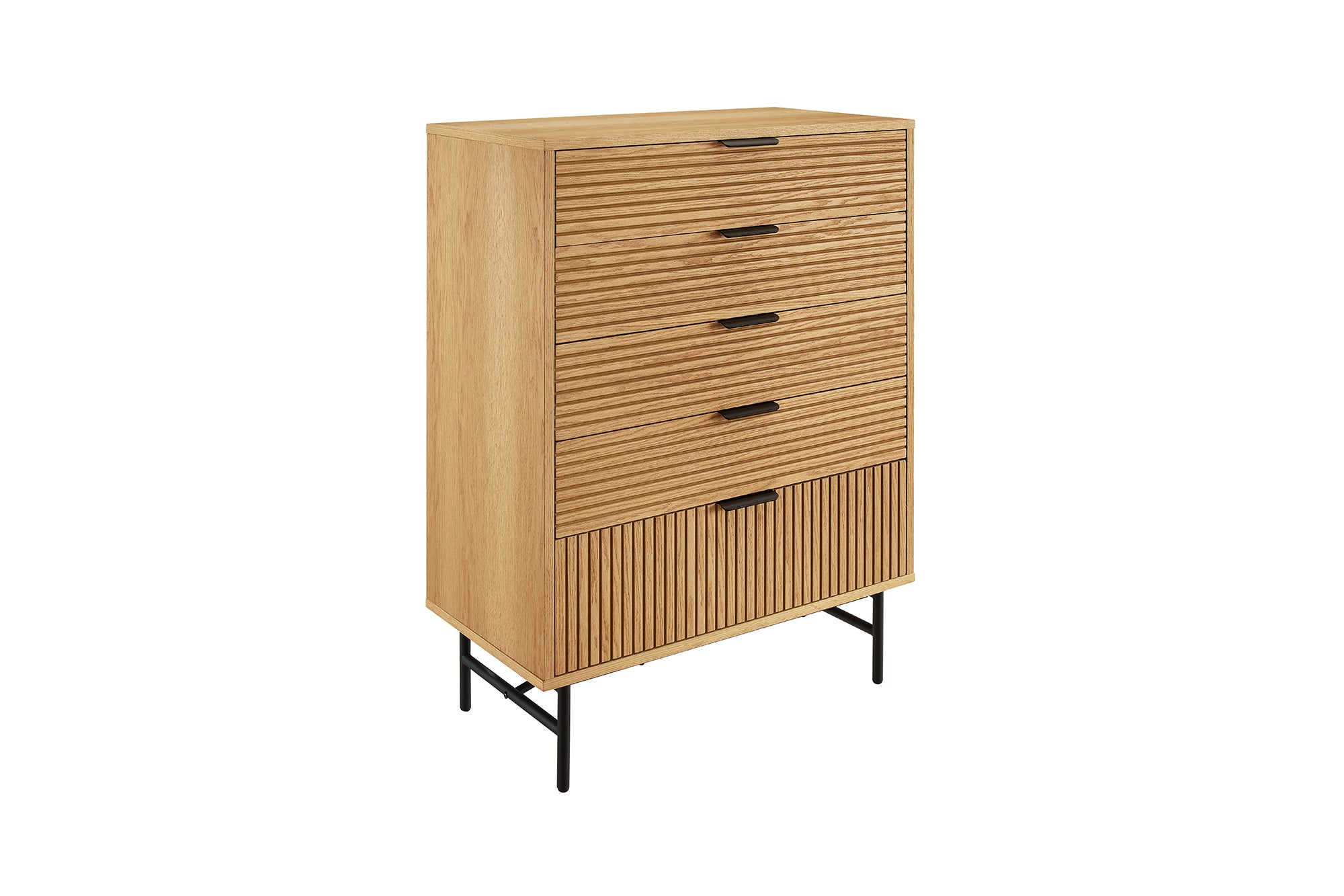 Sales Fever - Kommode hoch 80 cm Eiche Echtholzfurnier