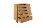 Sales Fever - Kommode hoch 80 cm Eiche Echtholzfurnier