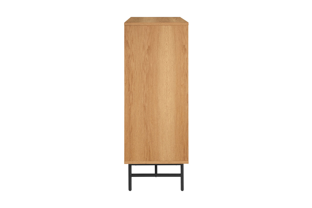 Sales Fever - Kommode hoch 80 cm Eiche Echtholzfurnier