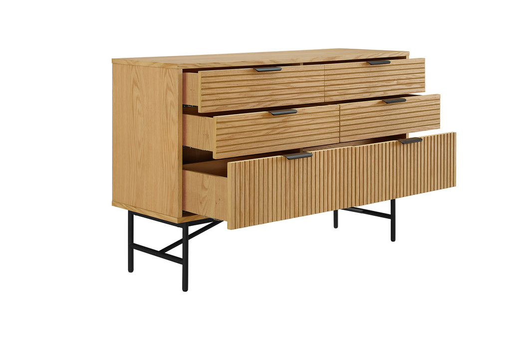 Sales Fever - Kommode breit 120 cm Eiche Echtholzfurnier