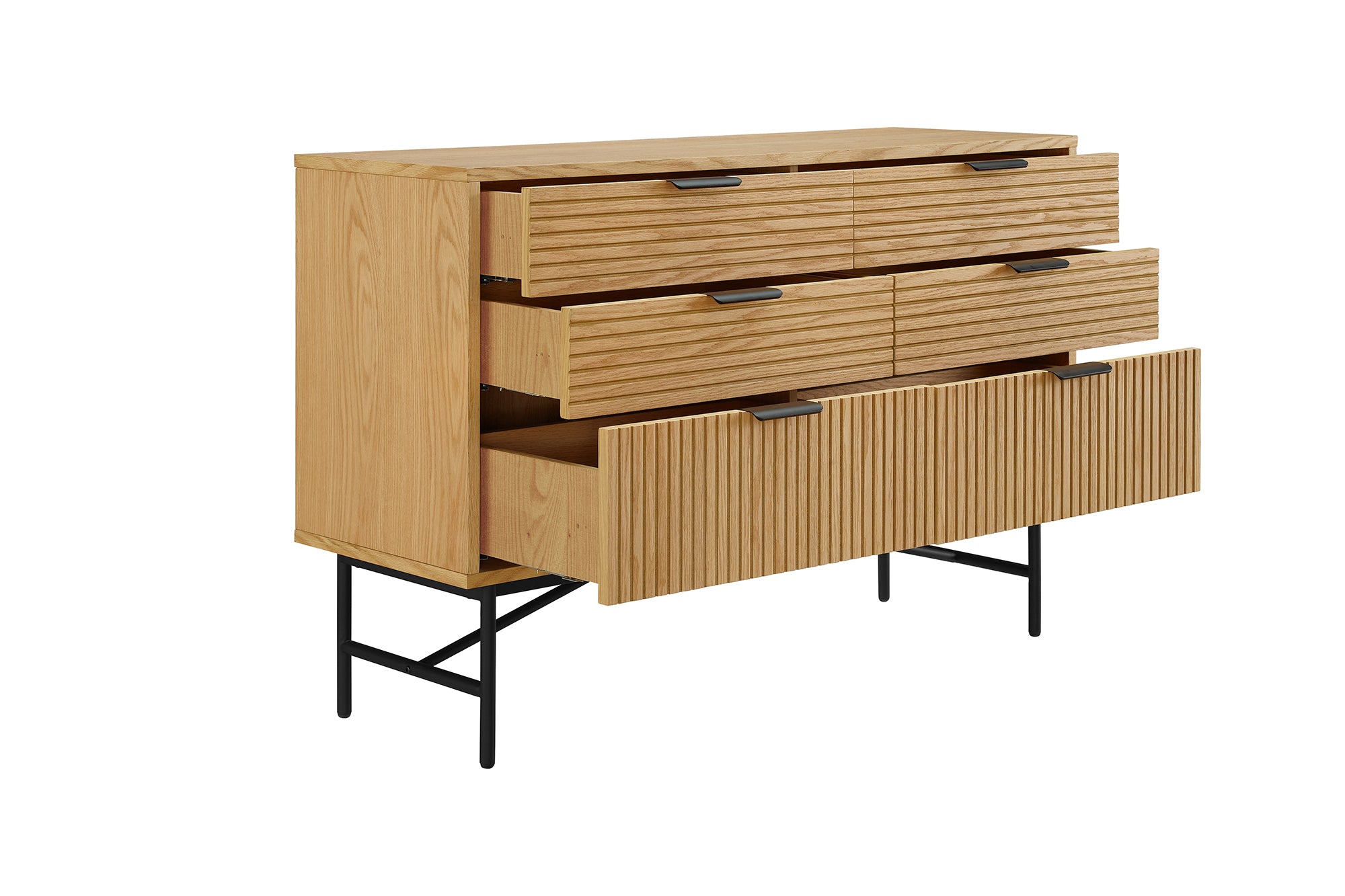 Sales Fever - Kommode breit 120 cm Eiche Echtholzfurnier