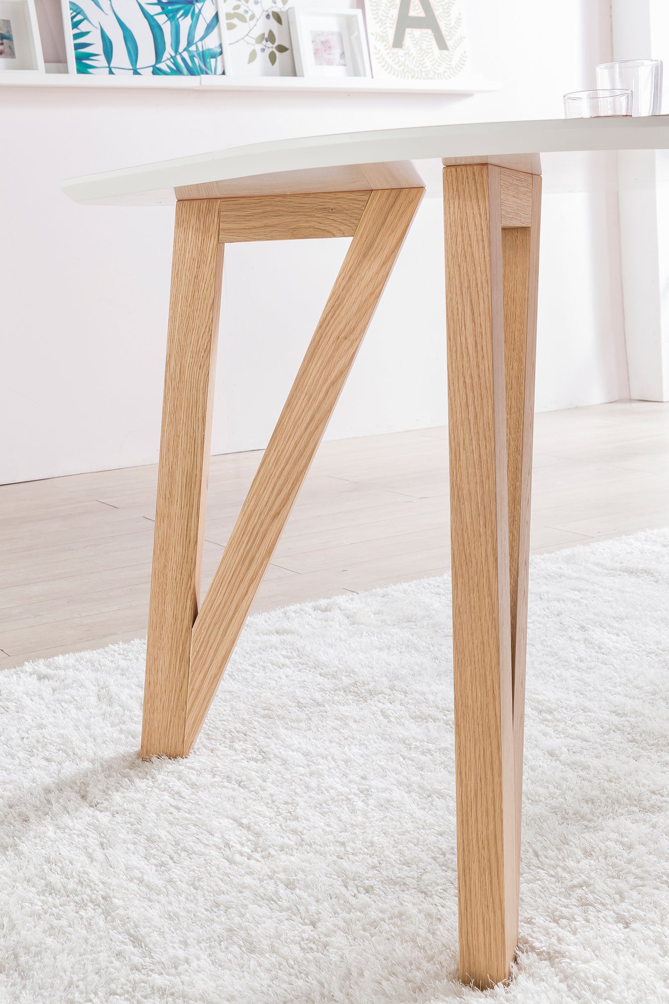 Sales Fever - Esstisch 140x90x76 cm weiß Eiche